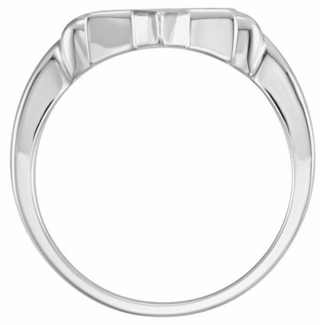 14K White Star of David Ring