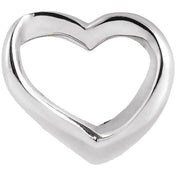 10K White Heart Pendant