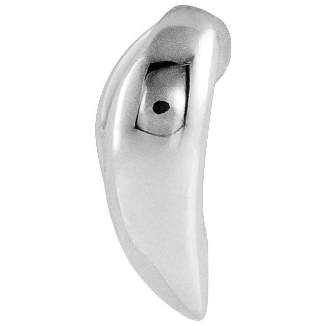 14K White Heart Pendant