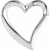 Platinum Heart Slide Pendant