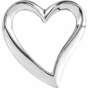 Platinum Heart Slide Pendant