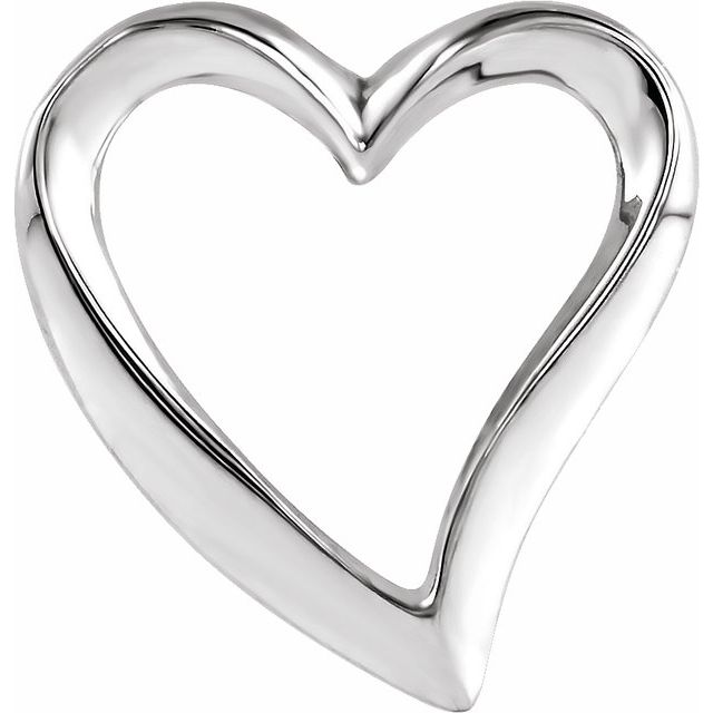 Platinum Heart Slide Pendant