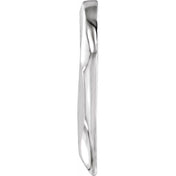 14K White Heart Slide Pendant