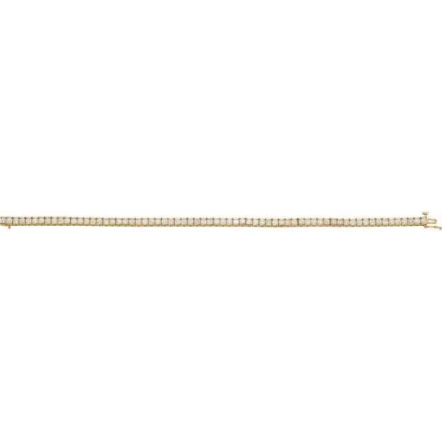 14K Yellow 4 CTW Natural Diamond Line 7 1/4" Bracelet