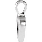 10K White 15x10 mm Open Heart Pendant