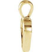 18K Yellow 15x10 mm Open Heart Pendant