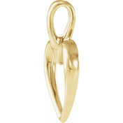 18K Yellow 20.7x15 mm Heart Pendant