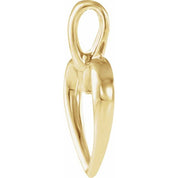 10K Yellow 20.7x15 mm Heart Pendant