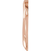 14K Rose Heart Slide Pendant