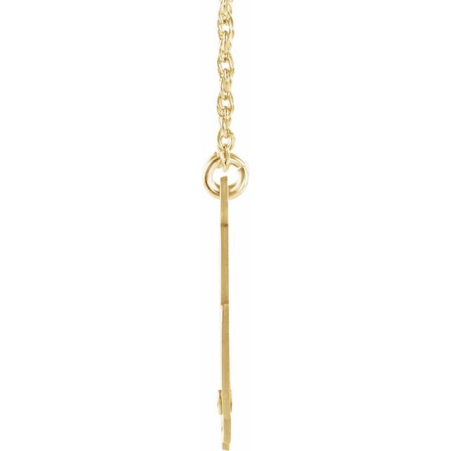 10K Imitation Aquamarine Script Monogram Necklace with 2 or 3 Initials in Various Sizes