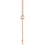 14K Rose Gold-Plated Sterling Silver 25 mm 2-Initial Imitation Amethyst Script Monogram Necklace