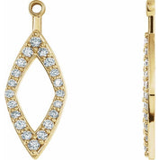 14K Yellow 1/4 CTW Natural Diamond Earring Jackets