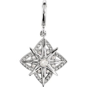 Sterling Silver 1/6 CTW Natural Diamond Charm
