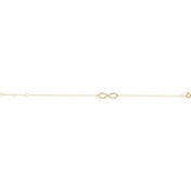 14K Yellow 1/6 CTW Natural Diamond Infinity-Inspired 7-8" Bracelet