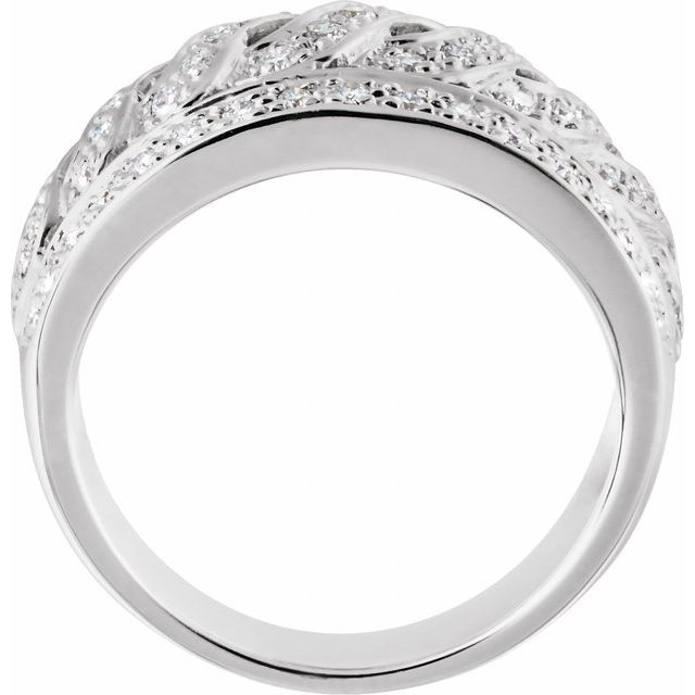 14K White 1/2 CTW Natural Diamond Ring