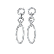 14K White 5/8 CTW Natural Diamond Earrings