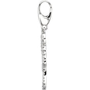 14K White 1/3 CTW Natural Diamond Four-Leaf Clover Charm