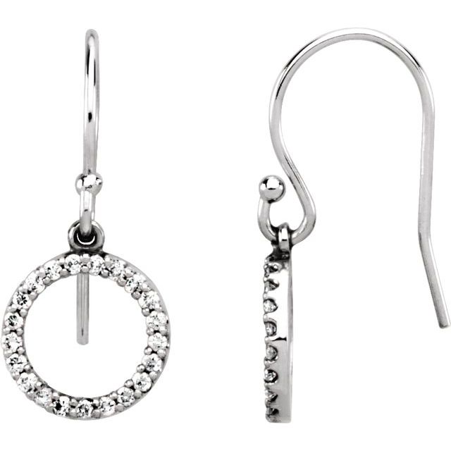 14K White 1/5 CTW Natural Diamond Earrings
