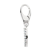 14K White .07 CTW Natural Diamond Horseshoe Charm