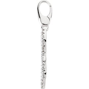 14K White 1/3 CTW Natural Diamond Dragonfly Charm