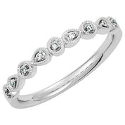 14K White Gold .04 CTW Natural Diamond Stackable Ring - Elegant Design