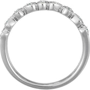 14K White Gold .04 CTW Natural Diamond Stackable Ring - Elegant Design