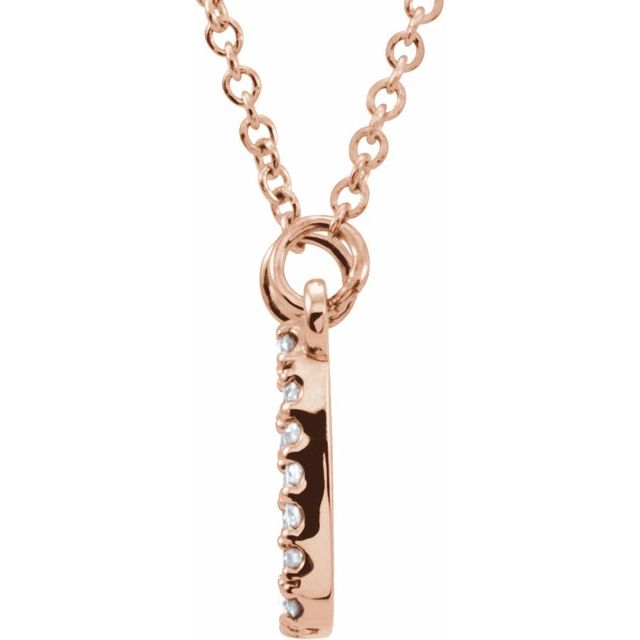 14K Rose 1/10 CTW Natural Diamond 16" Necklace