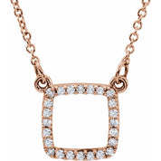 14K Rose 1/10 CTW Natural Diamond 16" Necklace