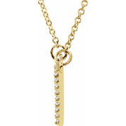 14K Yellow 1/10 CTW Natural Diamond Triangle 16" Necklace