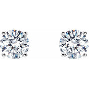 14K White 2 CTW Lab-Grown Diamond 4-Prong Stud Earrings