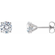14K White 1 1/2 CTW Lab-Grown Diamond 4-Prong Stud Earrings