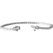 14K White 1 3/4 CTW Natural Diamond Line 7" Bracelet