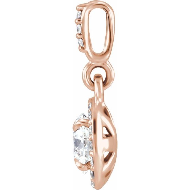 2 CTW Lab-Grown Diamond Halo-Style Pendant