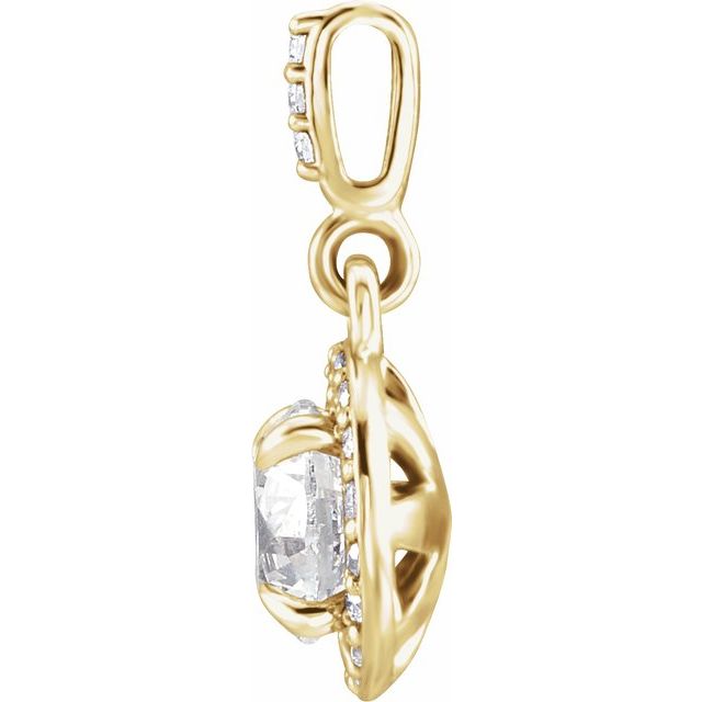 2 CTW Lab-Grown Diamond Halo-Style Pendant