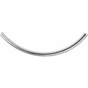 Sterling Silver 6 mm Domed Omega 16" Chain