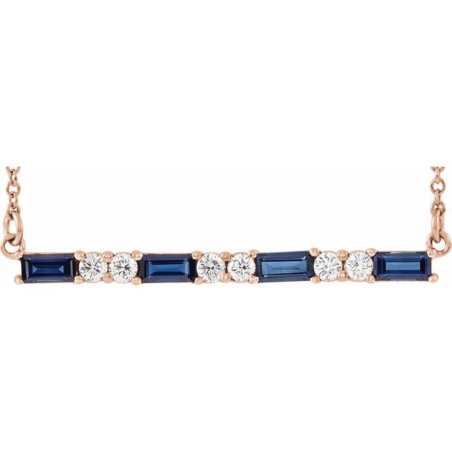 6 CTW Natural Diamond Bar 16-18" Necklace