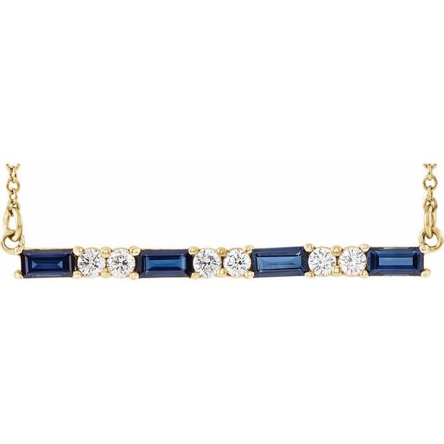 6 CTW Natural Diamond Bar 16-18" Necklace