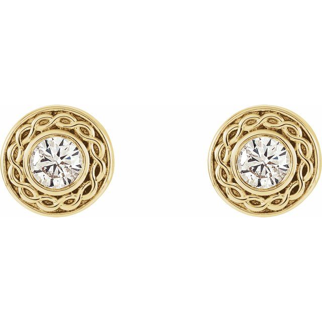 14K Yellow 1/5 CTW Natural Diamond Earrings
