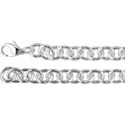 Sterling Silver 10 mm Cable 7 1/2" Chain
