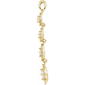 14K Yellow  1/2 CTW Natural Diamond Journey Floral Pendant
