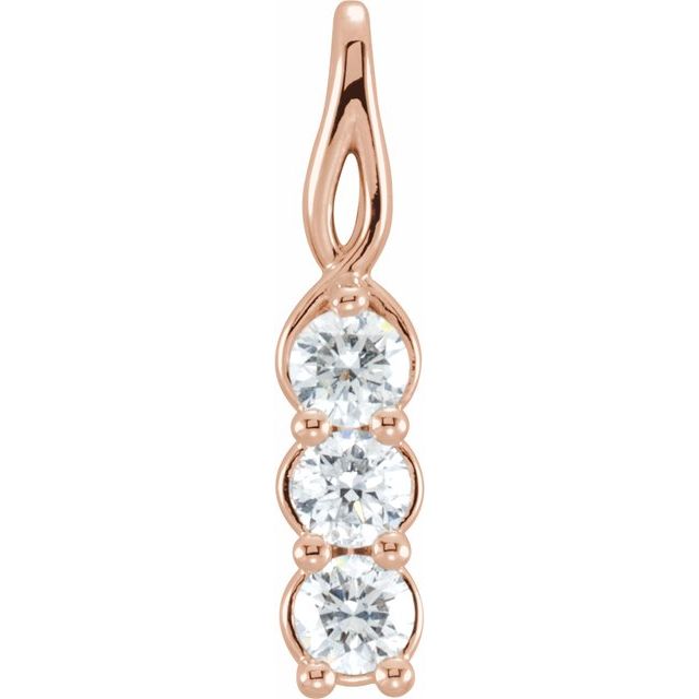 4 CTW Lab-Grown Diamond Three-Stone Pendant