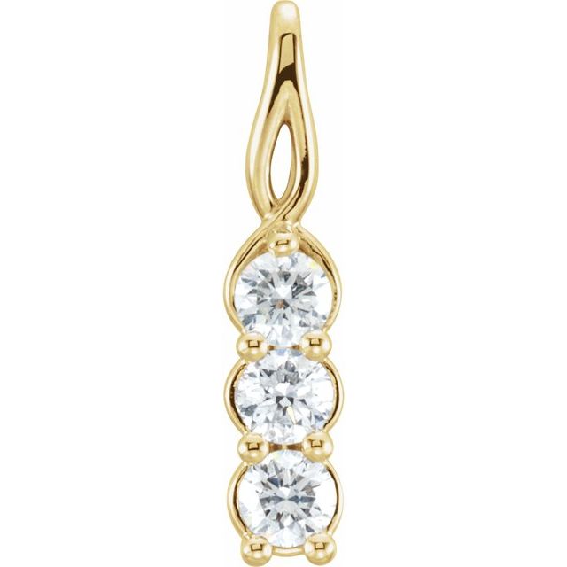 2 CTW Lab-Grown Diamond Three-Stone Pendant