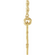 10K Imitation Diamond Script Monogram Necklace with 2 or 3 Initials in Various Sizes