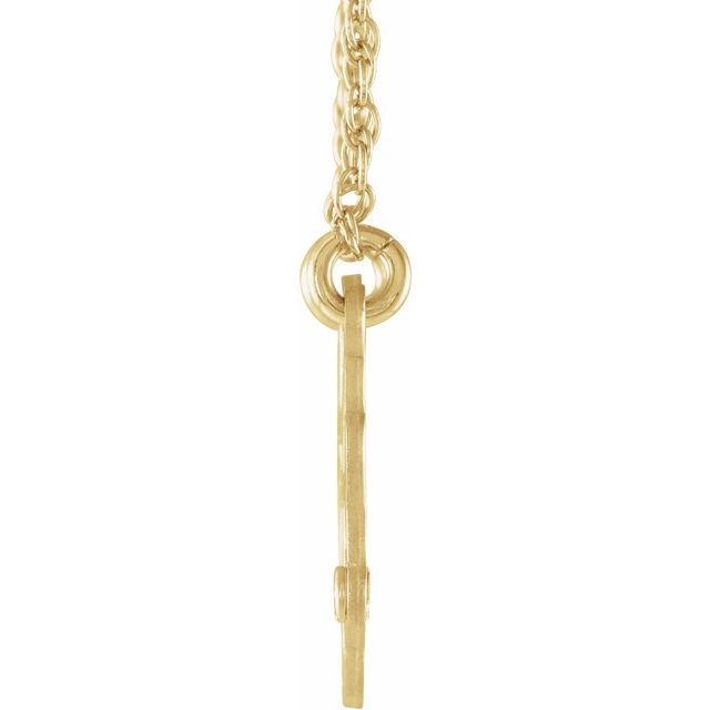 10K Imitation Diamond Script Monogram Necklace with 2 or 3 Initials in Various Sizes
