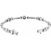 14K White 1 CTW Natural Diamond 7 1/4" Bracelet