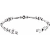 14K White 1 CTW Natural Diamond 7 1/4" Bracelet