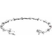 14K White 1 CTW Natural Diamond 7 1/4" Line Bracelet