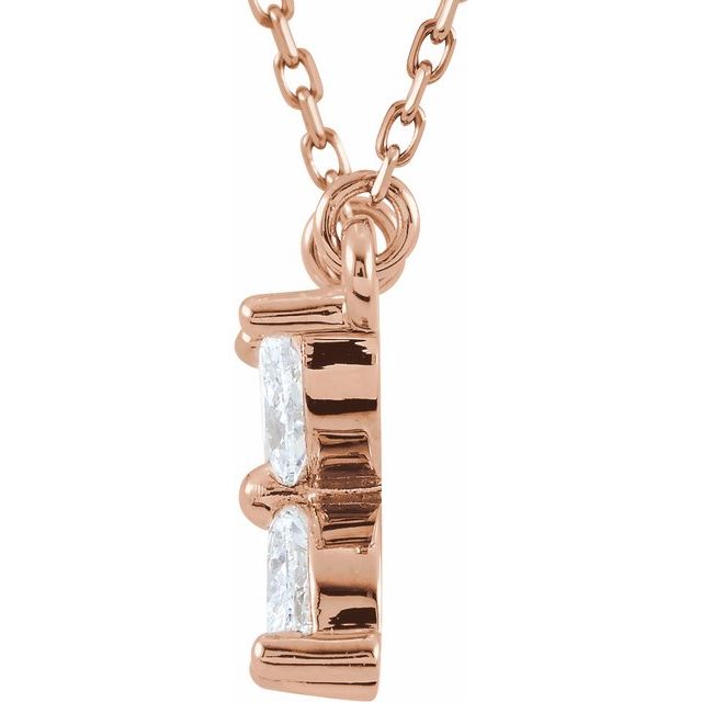 14K Rose 1/2 CTW Natural Diamond Floral 18" Necklace