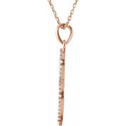 14K Rose 1/6 CTW Natural Diamond 16" Necklace