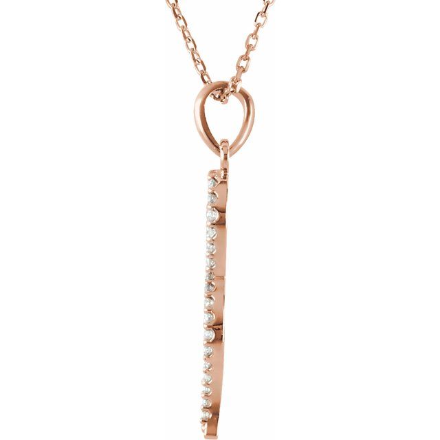 14K Rose 1/6 CTW Natural Diamond 16" Necklace